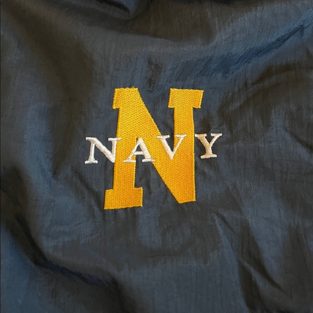 VTG Champion Dark Blue and Yellow US Navy Windbreaker - Picture 3 of 8